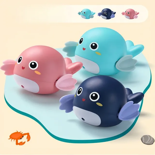 Jouet bain flottant trio baleines mignonnes yeux… – vue 6