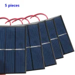 Panneau solaire 1,5 V 0,65 W Panneau solaire polycristallin Mini panneau solaire pour chargeur DIY 60 X 80 X 3 mm Jouets solaires et plus.