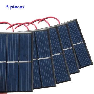 Panneau solaire 1,5 V 0,65 W Panneau solaire polycristallin Mini panneau solaire pour chargeur DIY 60 X 80 X 3 mm Jouets solaires et plus.