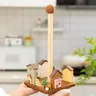 Porte-rouleau de papier de cuisine en bois – vue 6
