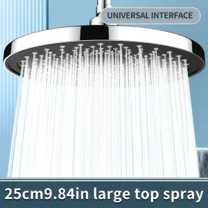 Pommeau de douche à pulvérisation supérieure, rehausseur de grand Volume d’eau, pomme de douche pressurisée à tête unique, ensemble de pomme de douche pour salle de bain à domicile Pommeau de douche à pulvérisation supérieure, rehausseur de grand Volume d’eau, pomme de douche pressurisée à tête unique, ensemble de pomme de douche pour salle de bain à domicile