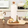 Porte-rouleau de papier de cuisine en bois – vue 5