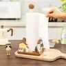 Porte-rouleau de papier de cuisine en bois