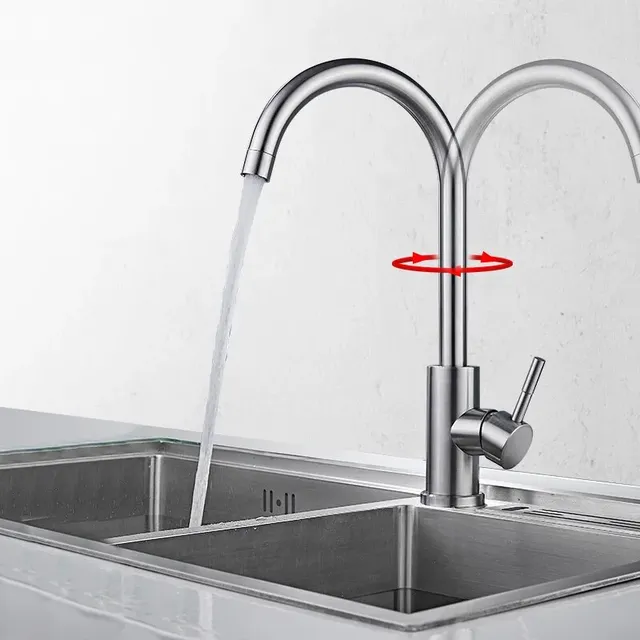 Robinet d'eau froide simple de cuisine en acier… – vue 3