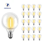 Ampoule Led 5V 24V 110V 220V, 20 paquets E12 G40, ampoules étanches, lampe à Filament blanc chaud pour guirlandes lumineuses, décoration extérieure