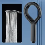 Pommeau de douche haute pression, Design d&rsquo;anneau, rehausseur de salle de bains, pomme de douche à main, pomme de douche à pluie, accessoires de salle de bains