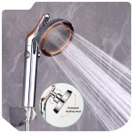 Pommeau de douche à effet pluie, pommeau de douche haute pression avec arrêt d&rsquo;eau à une touche, économie d&rsquo;eau rotative à 360 degrés, accessoires HOAccessrespiration