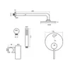 Ensemble de système de douche en or brossé – vue 3