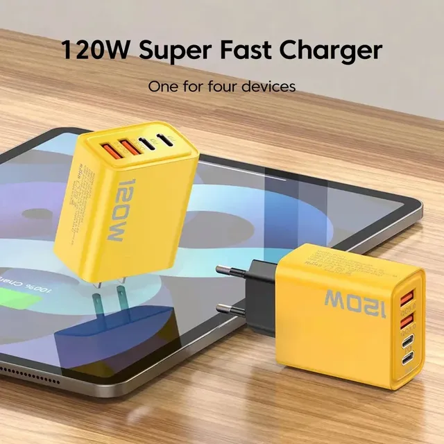 4 ports USB C PD chargeur 120W chargeur rapide… – vue 3