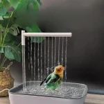 Baignoire automatique pour oiseaux, avec eau courante, boîte de douche électrique USB pour tourtereau, furet, calopsitte, fournitures pour oiseaux