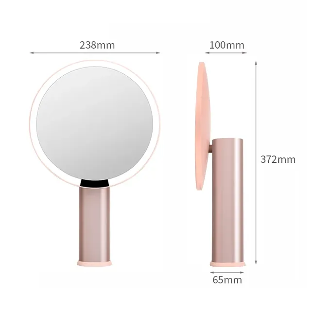 Miroir de maquillage de bureau avec lumière LED – vue 5