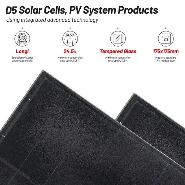 Mini panneau solaire 5W 6V – vue 2