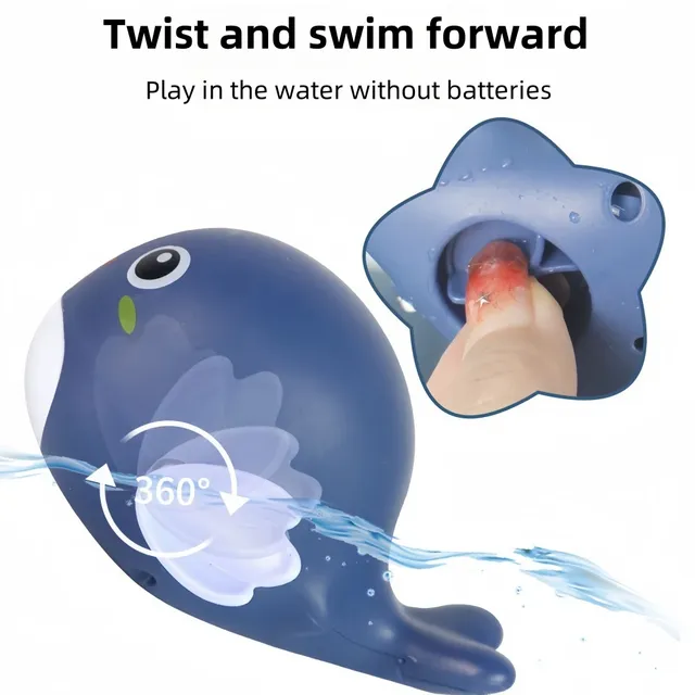 Jouet bain flottant trio baleines mignonnes yeux… – vue 5