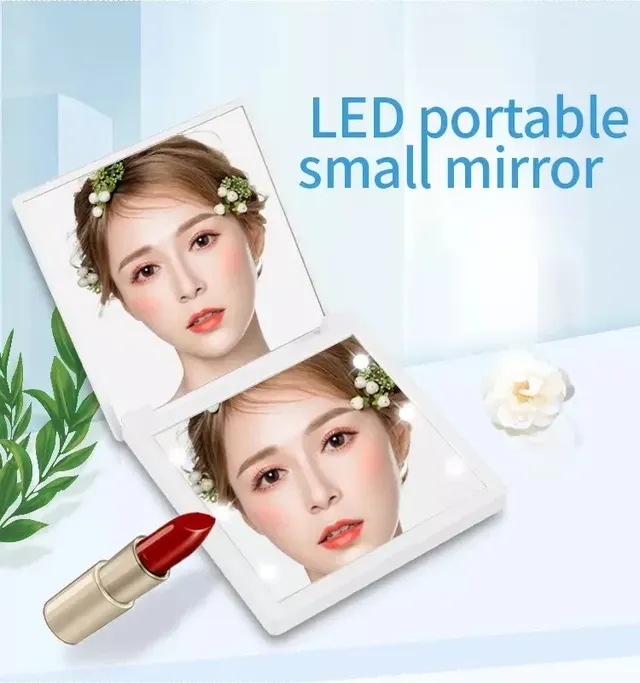Miroir de maquillage à 6 LED avec lumière grossissant 1x… – vue 3