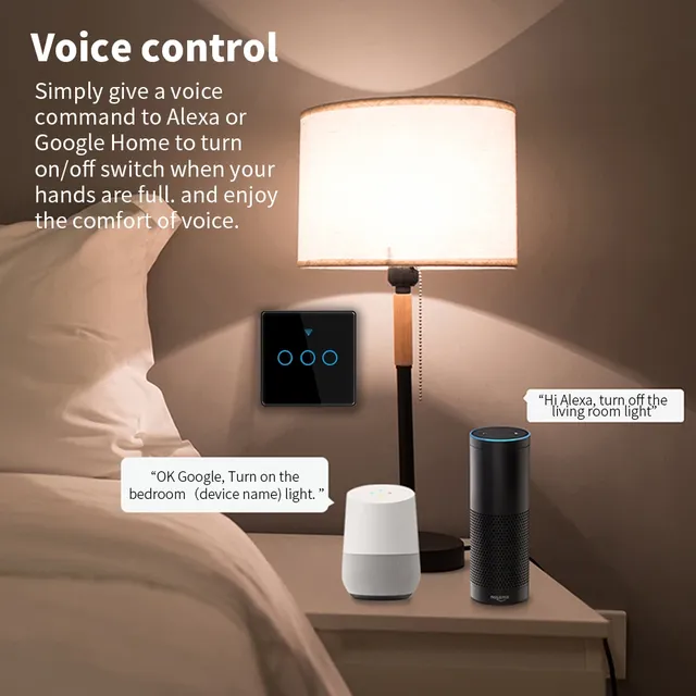 SIXWGH Tuya WiFi interrupteur tactile mural norme ue… – vue 4