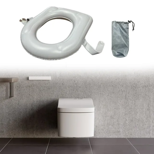 Siège de toilette gonflable surélevé avec ventouses – vue 3