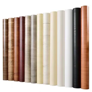Autocollant décoratif en PVC pour meubles modernes, papier peint auto-adhésif imperméable en bois et vinyle, rouleau de papier de Contact pour portes d&rsquo;armoire et de bureau