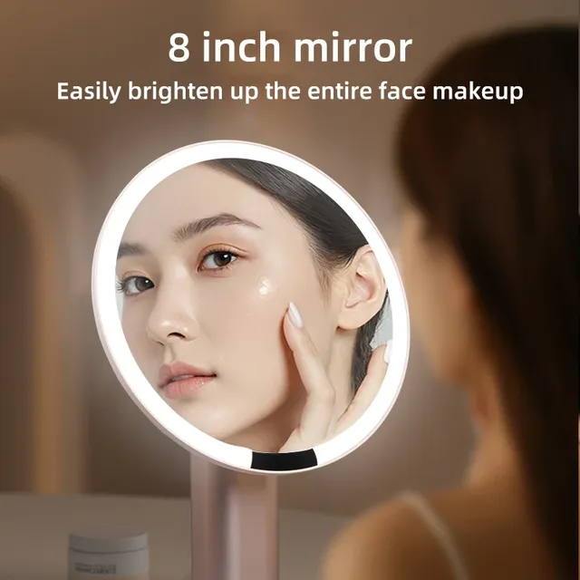 Miroir de maquillage de bureau avec lumière LED – vue 3