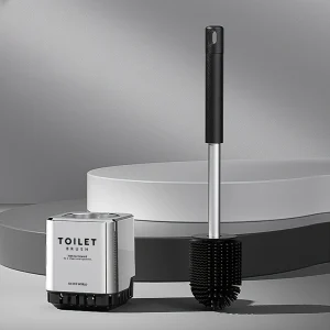 Invoquez votre HOLook avec cet ensemble de brosse de toilette, poils flexibles, poignée en aluminium, base de fentes de ventilation, 1PC