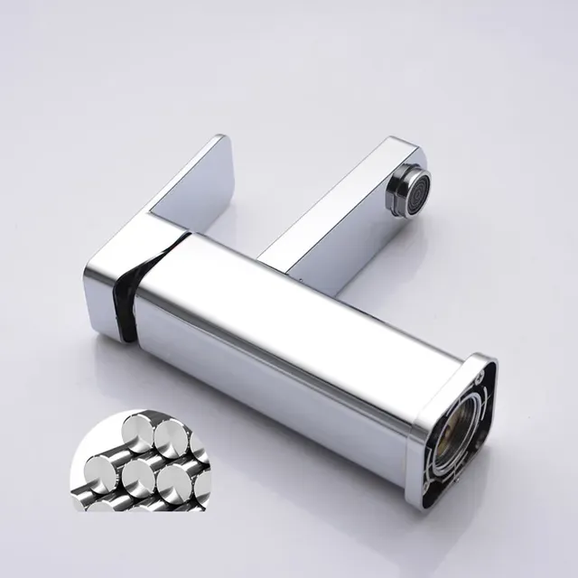 Robinet de lavabo carré en acier inoxydable – vue 5