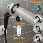 Pommeau de douche à hélice haute pression, économie d&rsquo;eau avec bouton réglable, filtre intégré, salle de bain, nouveau Design