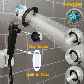 Pommeau de douche à hélice haute pression