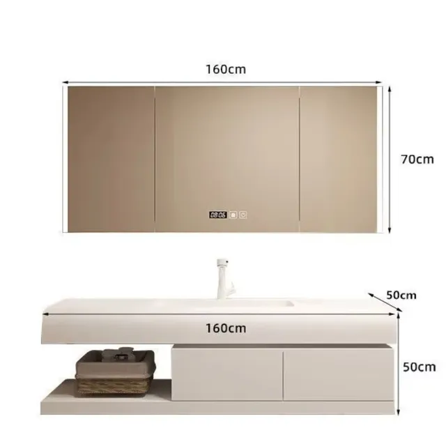 Meubles De salle De bains lavabo flottant armoire De… – vue 5