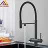 Robinet de cuisine filtré noir gris – vue 1