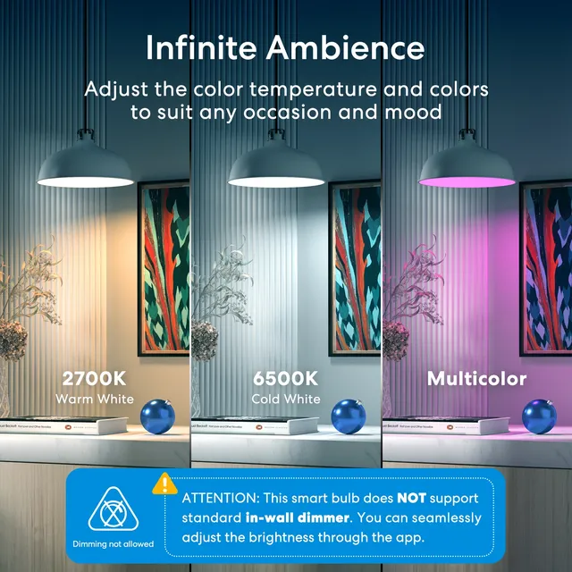 Meross-Ampoule intelligente à intensité variable – vue 2