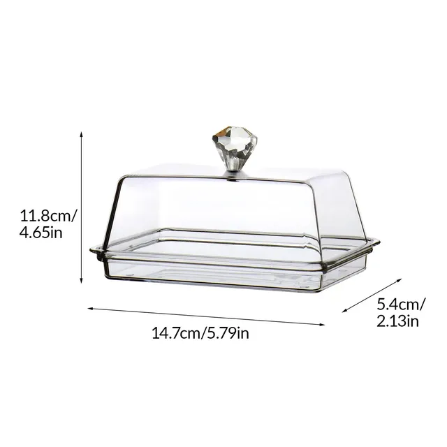 Beurrier acrylique transparent couvercle poignée… – vue 6