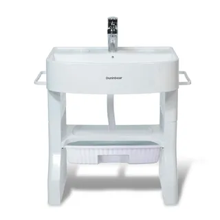 Baignoire bébé sur pied rectangulaire bords arrondis plastique blanc…