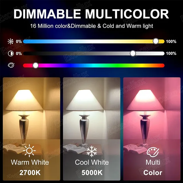Tuya E27 lampe à LED App contrôle Bluetooth/WiFi ampoule… – vue 3
