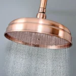 Pommeau de douche rond de 8 pouces, pomme de douche à main en cuivre rouge Antique, support de douche à main, douche murale, accessoires de salle de bains à domicile