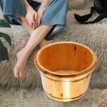 Bassin de bain de pieds en bois pour femmes et hommes, baignoire durable, baril de bain de pieds, trempage des pieds, HOHome SPA, massage des pieds