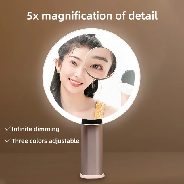 Miroir de maquillage de bureau avec lumière LED – vue 4