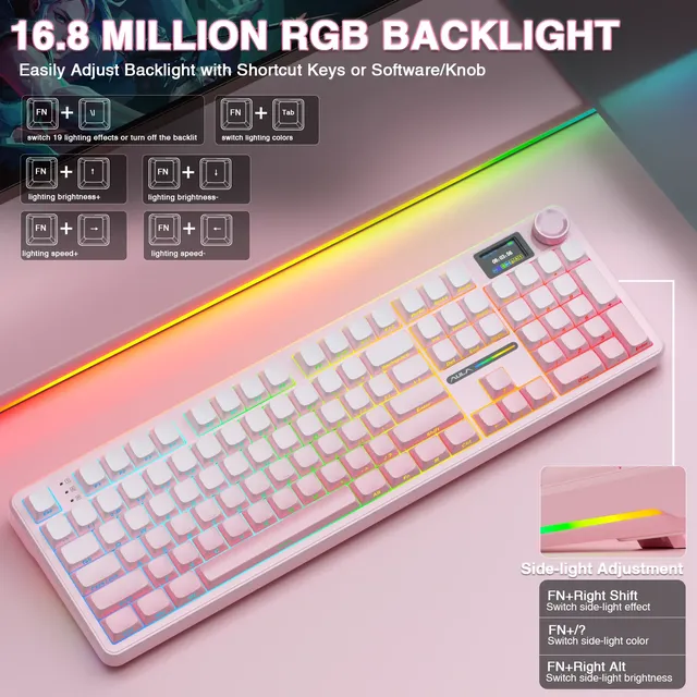 AULA F108 pro clavier Bluetooth sans fil clavier de jeu… – vue 5