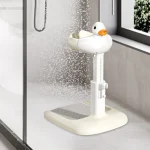 Baignoire pour bébé avec support de douche, tour de douche réglable anti-écrasement, Support de bain antidérapant pour les tout-petits de 6 à 36 mois