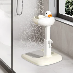 Baignoire pour bébé avec support de douche, tour de douche réglable anti-écrasement, Support de bain antidérapant pour les tout-petits de 6 à 36 mois