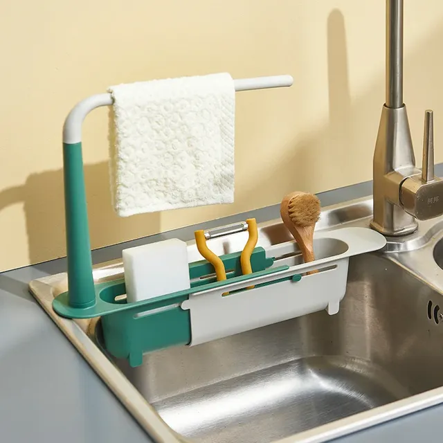 Évier de cuisine avec étagère télescopique – vue 2