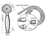 Pommeau douche main antique laiton cuivre brossé rond… – vue 6