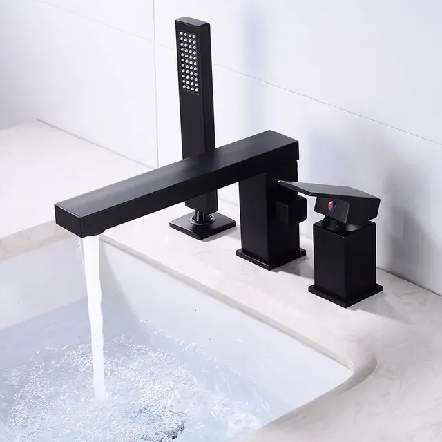 Robinet cascade de luxe avec pomme de douche – vue 3