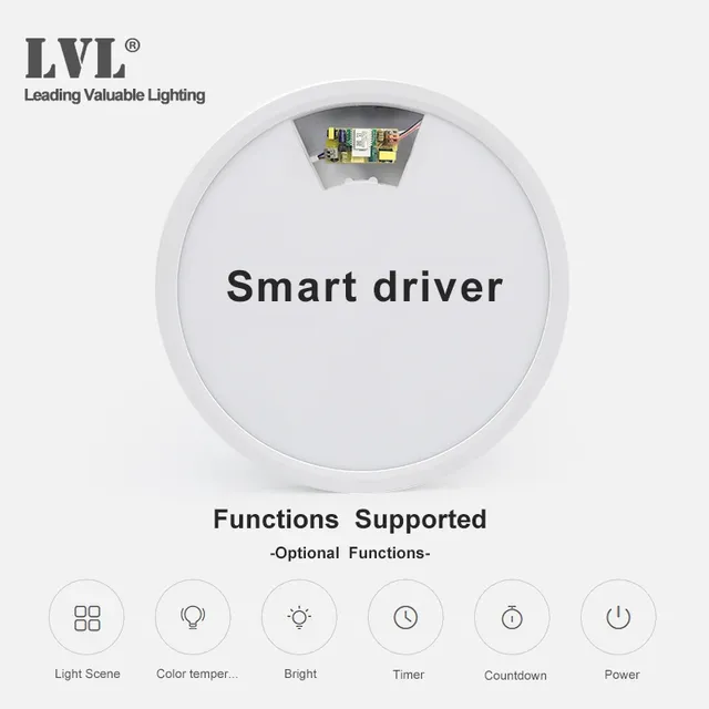 Plafonnier LED intelligent avec design moderne – vue 4