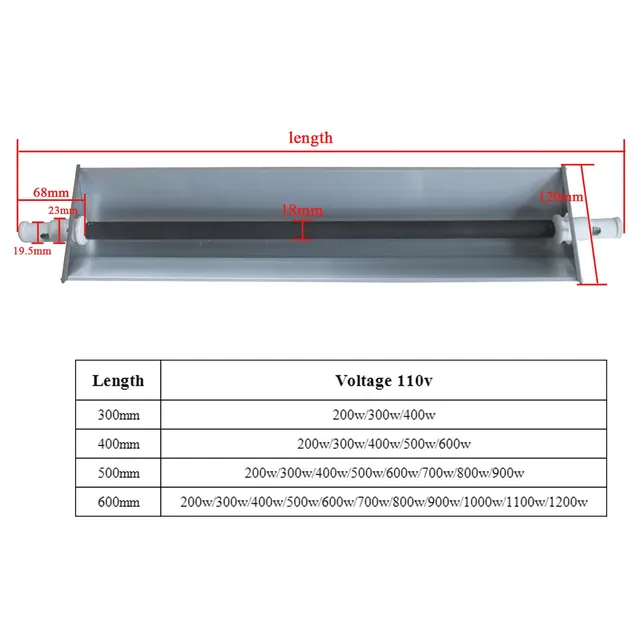 Céramique tube chauffant infrarouge sauna vertical 110V… – vue 3