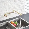 Robinet mural cuisine bras articulé double pivot noir… – vue 3