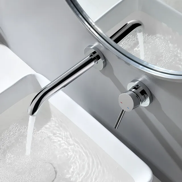 Robinet de lavabo noir mat mitigeur chaud et froid – vue 7