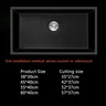 Évier cuisine noir inox304 encastrable cuve unique… – vue 3