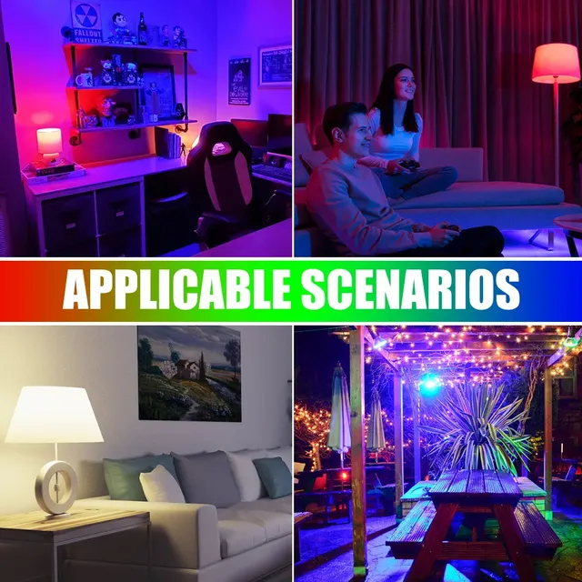 220V LED intelligente RGB lumière Tuya ampoule E27 lampe… – vue 6