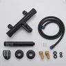 Robinet mitigeur thermostatique en laiton chromé noir – vue 6