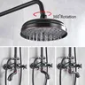 Colonne douche murale pluie grand pommeau rond perforé… – vue 3