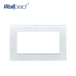 cadre panneau aluminium verre 147x86mm plaque acier intermédiaire modules deux mural hôtel design minimaliste blanc brillant résistant rayures facile nettoyage